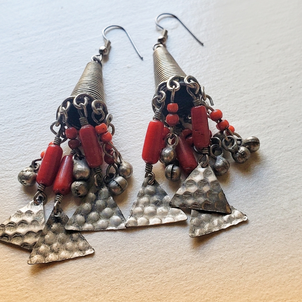 Beautiful vintage ethnic boho earrings - Picture 3 of 7